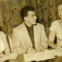 Miss Dempsey, Unknown Woman, and Ron Garvie